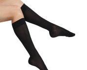 Gabrialla H-180 Sheer Knee High in color Black